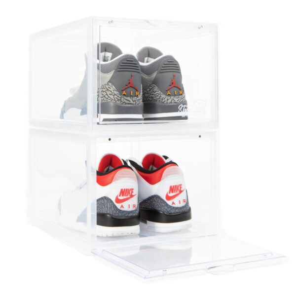 clear front shoe box open