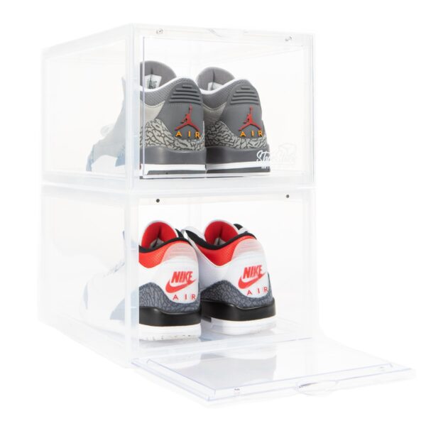 clear front shoe box open