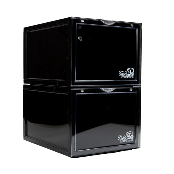 empty black shoe box