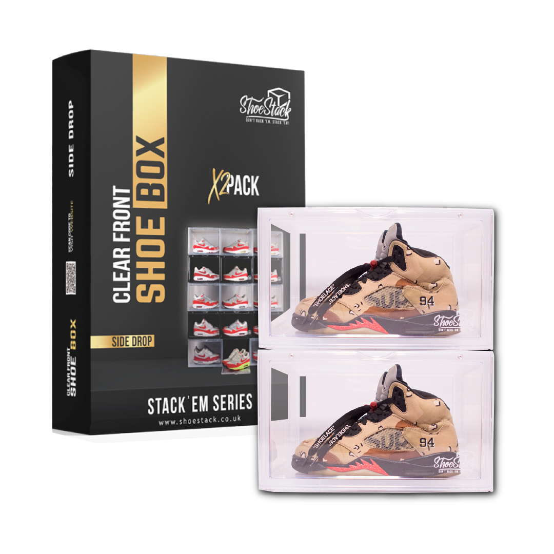 sneaker storage box ShoeStack Clear Side Drop x2