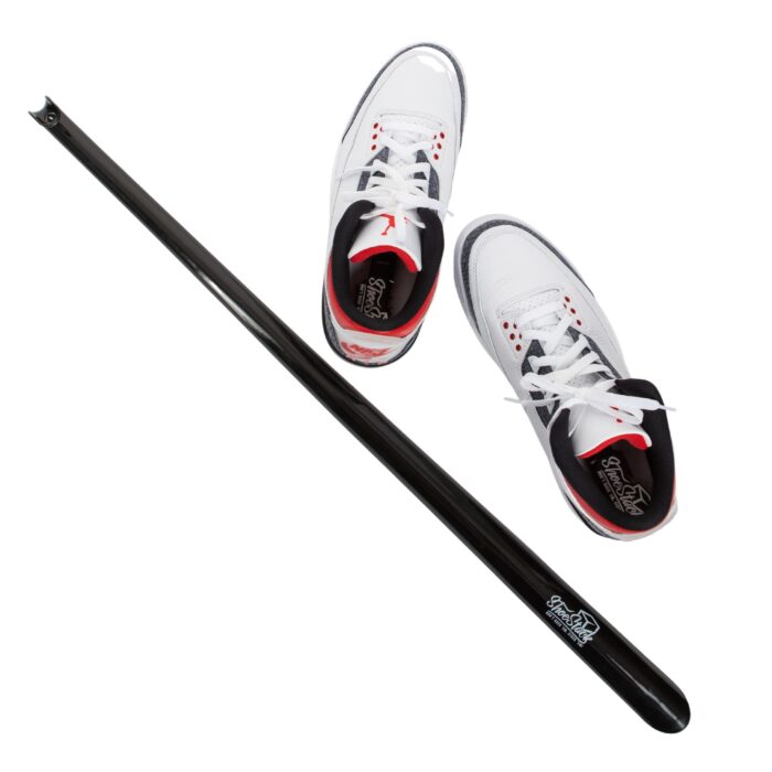 long shoe horn with shoes