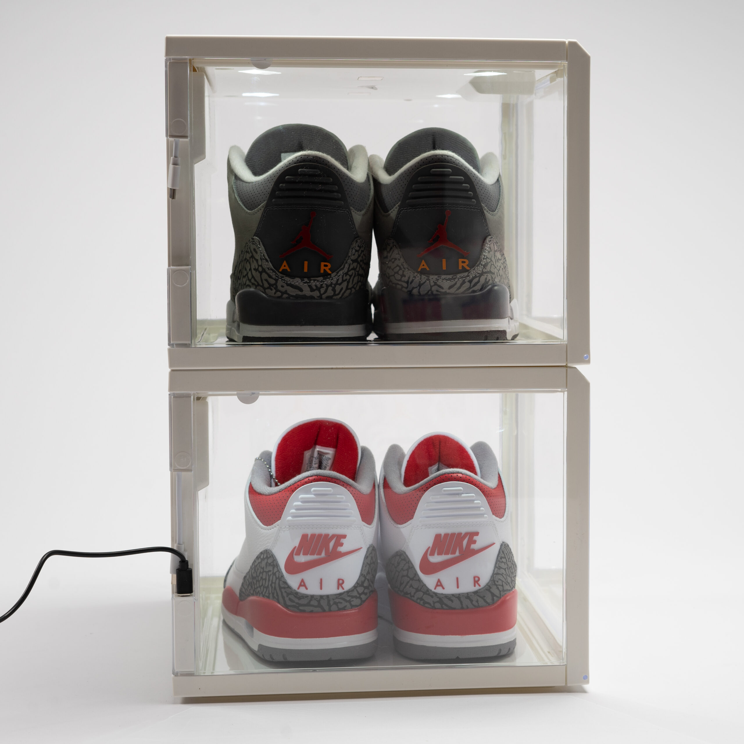 sound activated led display boxes front view side open