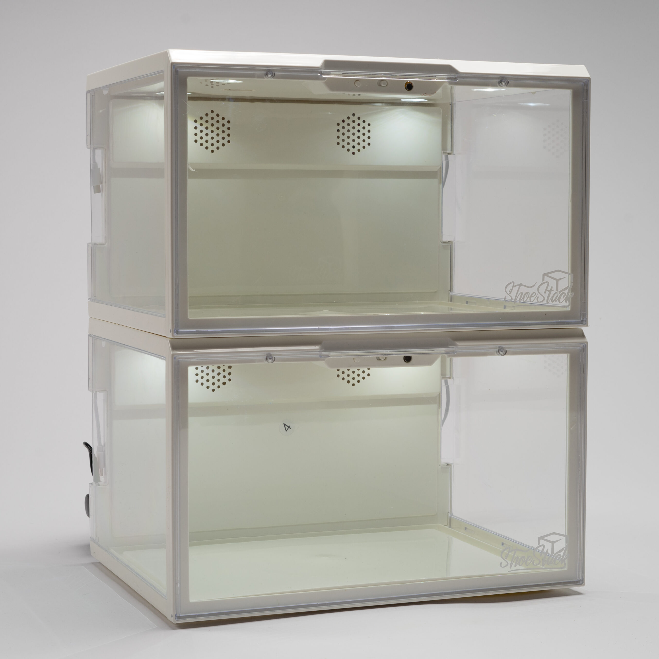 led shoe box white sound activated stack