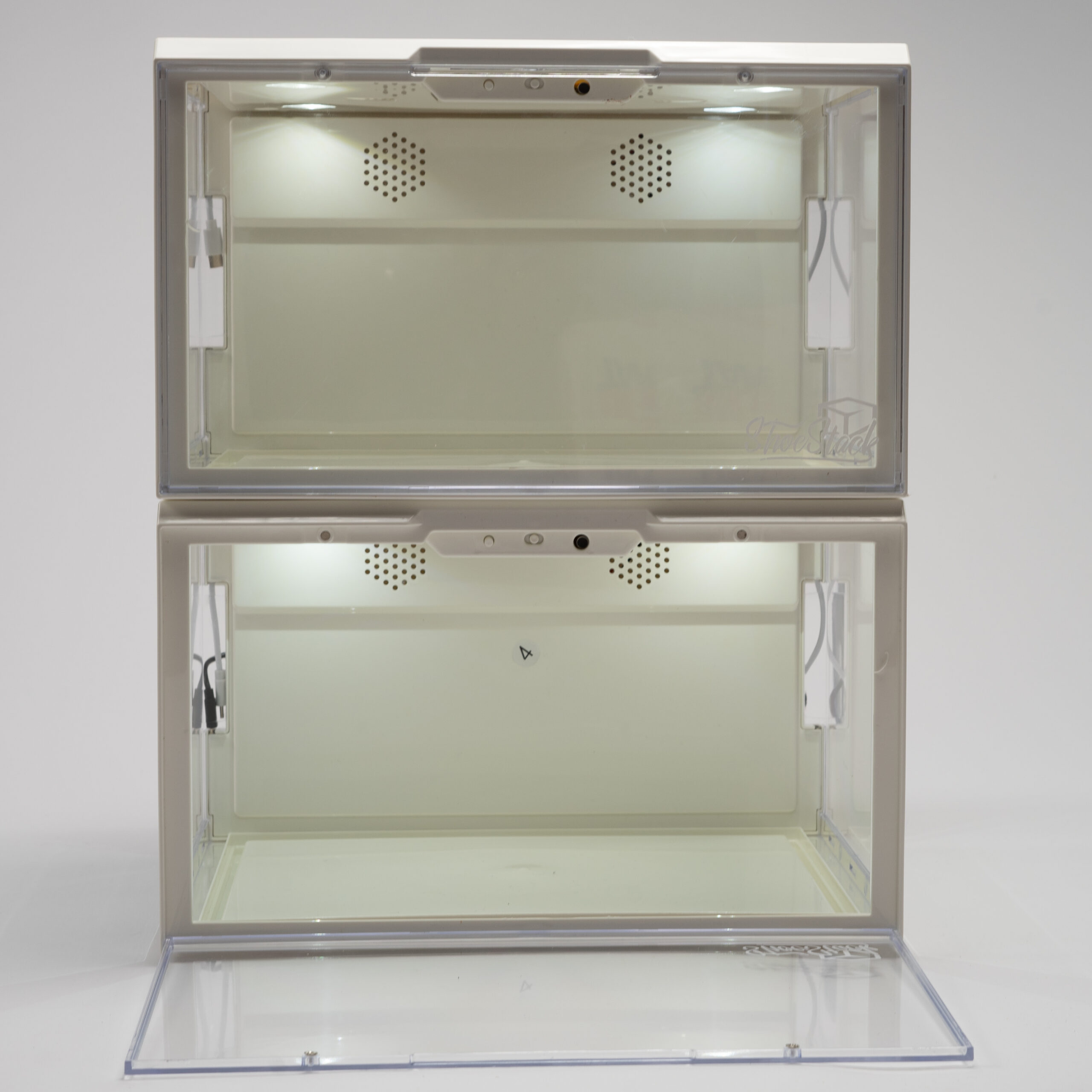 led sound activated shoe box stack of 2