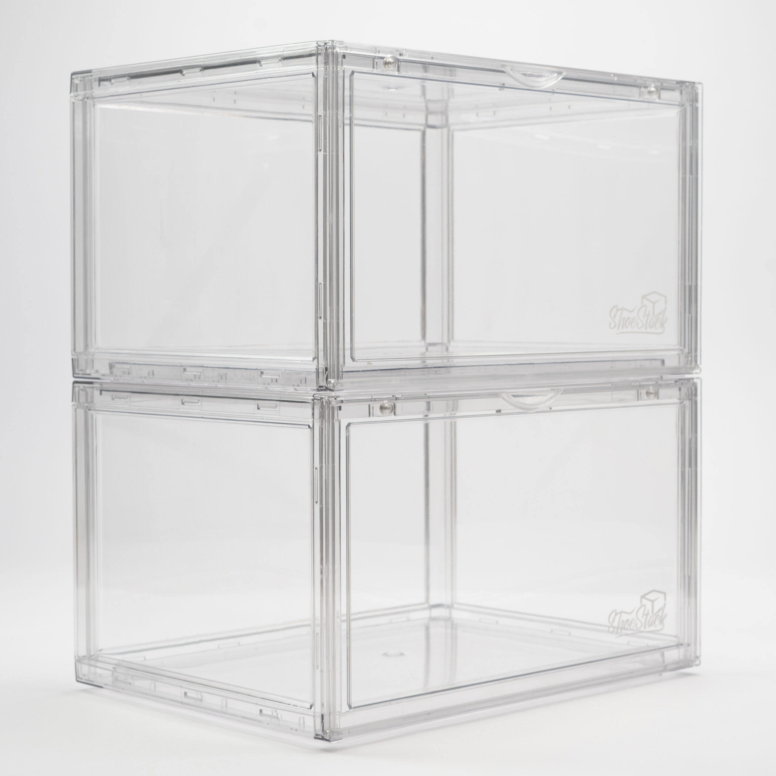 Acrylic_x2-14 stacked acrylic shoe boxes