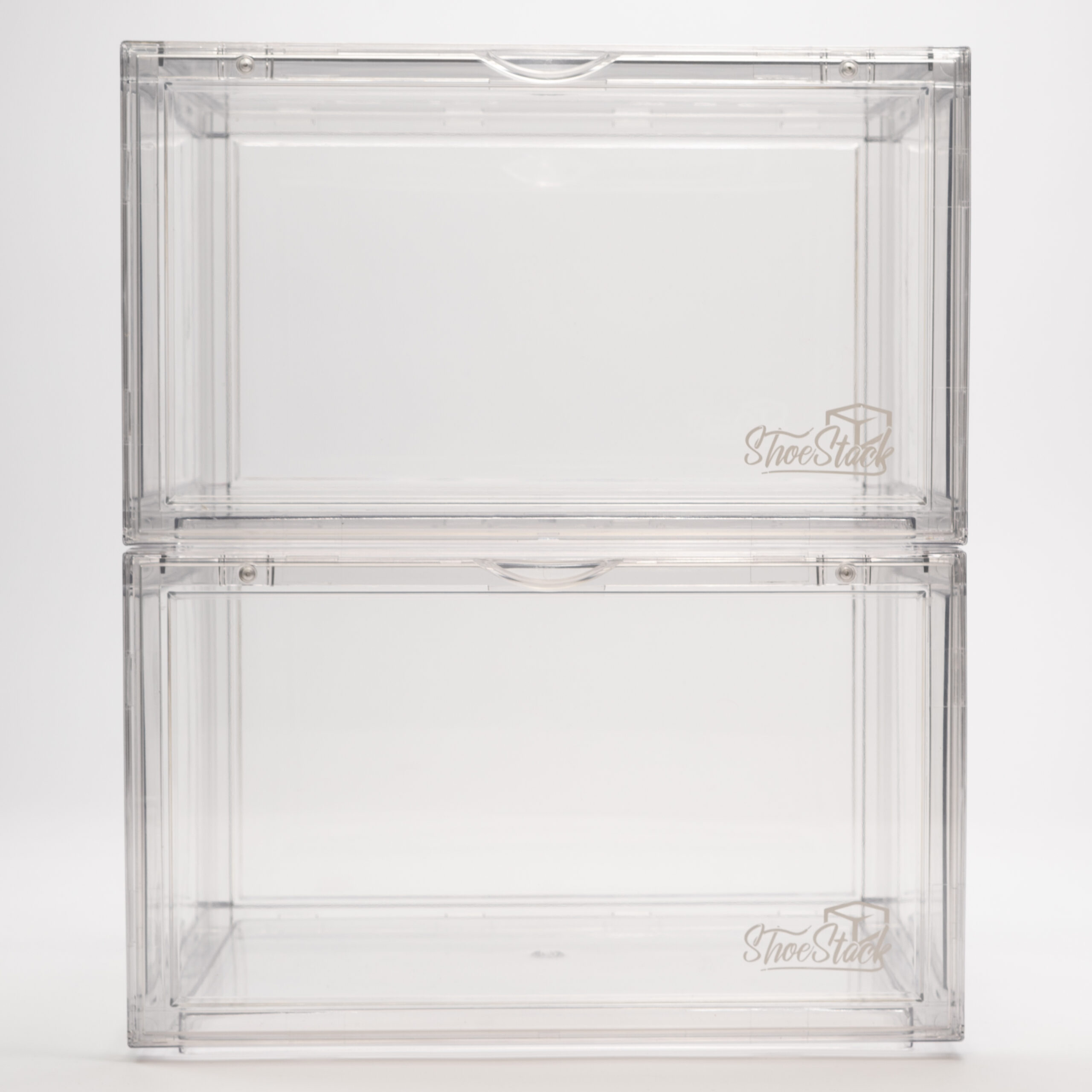 Acrylic_x2-27 stacked up display boxes ultra clear