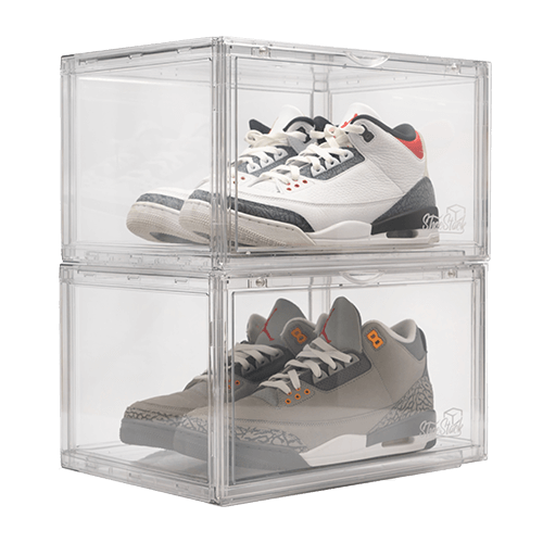 high quality Sneakers Box plastic shoe box Stackable Cabinet Storage Box  high-top Dustproof AJ shoes organizers Shoe Rack