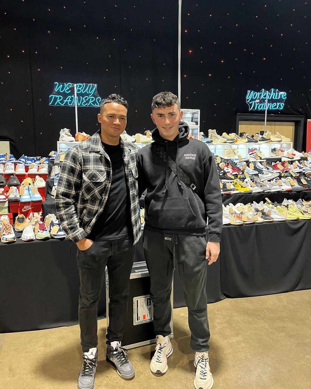 Jermaine Jenas with Yorkshire Trainers