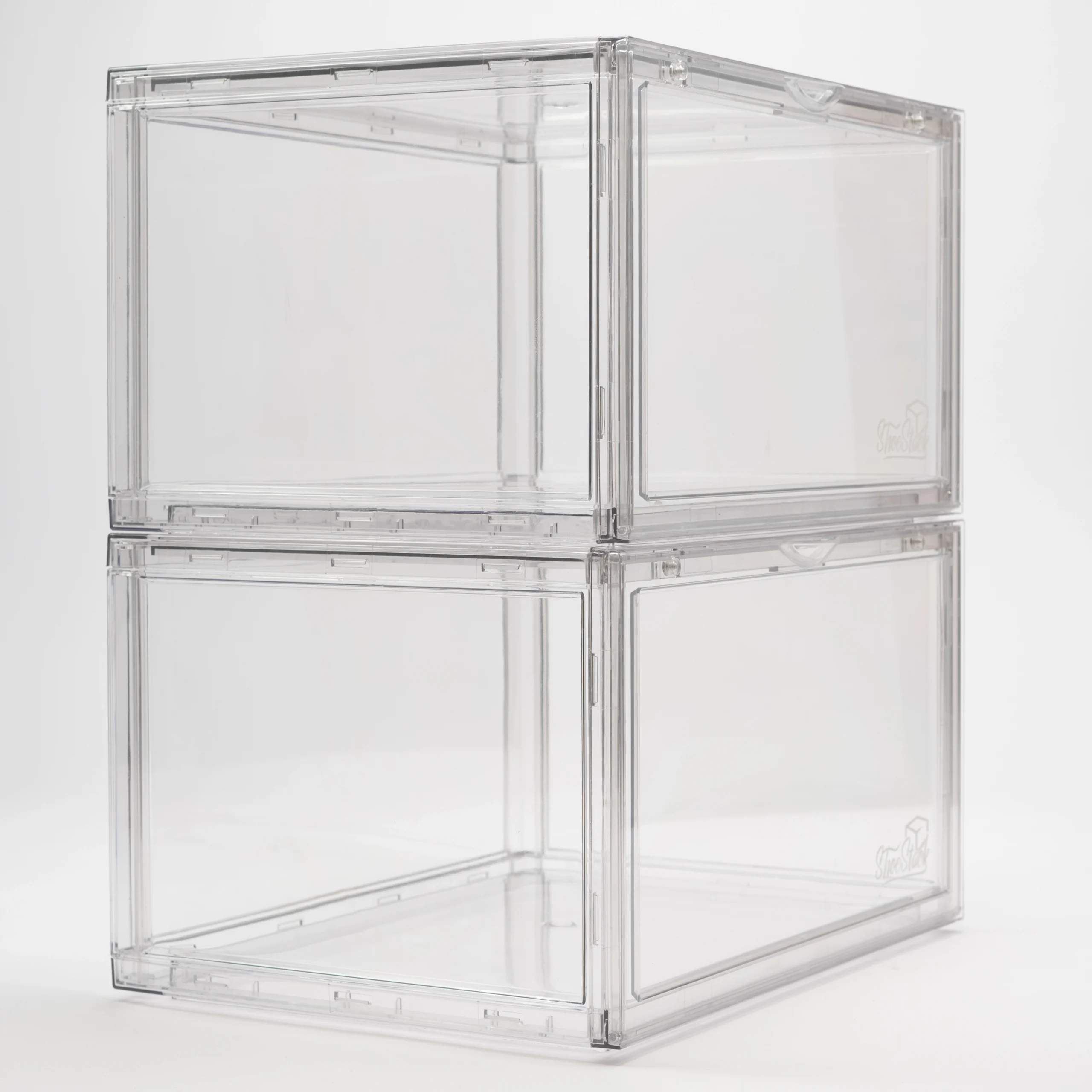 acrylic shoe box shoestack stackable
