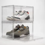 stackable acrylic shoe boxes