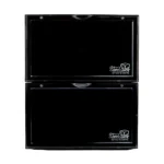 stackable shoe boxes shoestack black side view